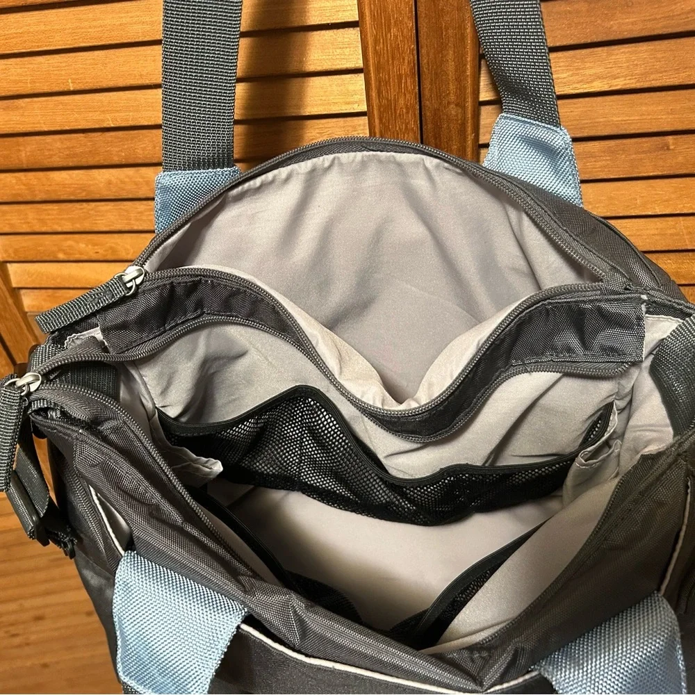 Skip Hop Black and Gray Diaper Bag